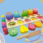 Монтессорі сортер з риболовлею та фруктами